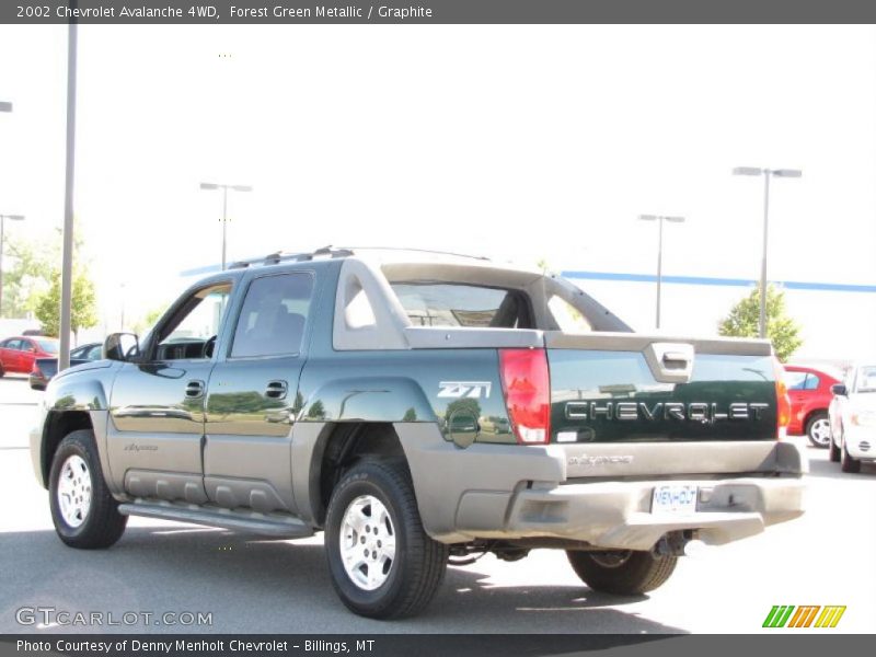 Forest Green Metallic / Graphite 2002 Chevrolet Avalanche 4WD