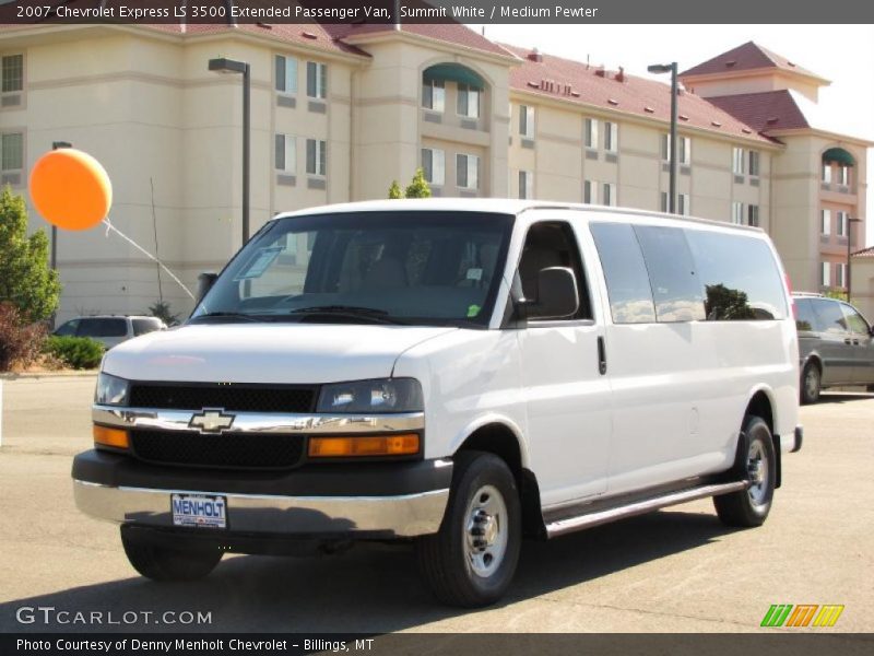Summit White / Medium Pewter 2007 Chevrolet Express LS 3500 Extended Passenger Van