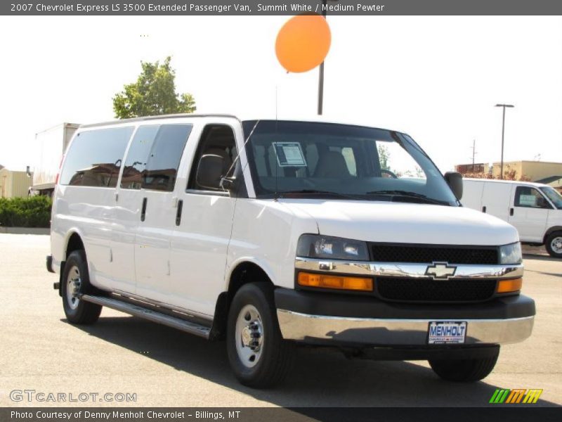 Summit White / Medium Pewter 2007 Chevrolet Express LS 3500 Extended Passenger Van
