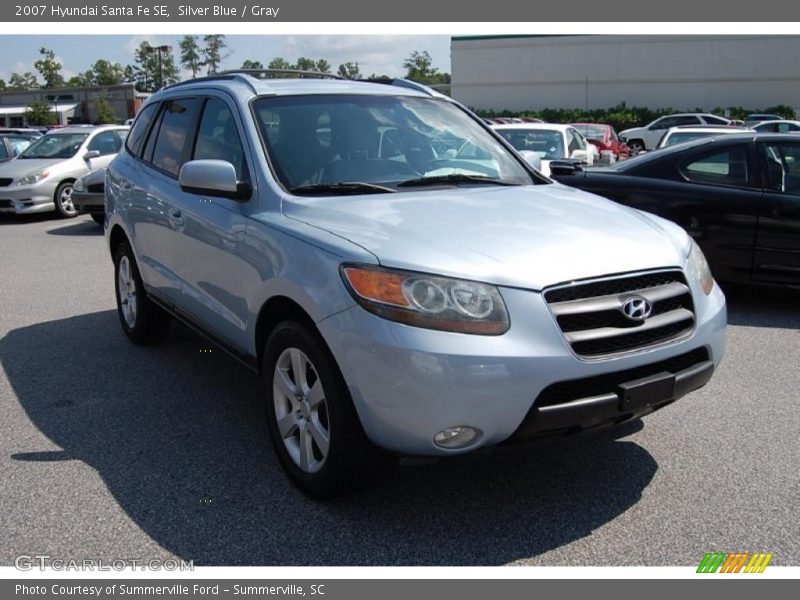 Silver Blue / Gray 2007 Hyundai Santa Fe SE