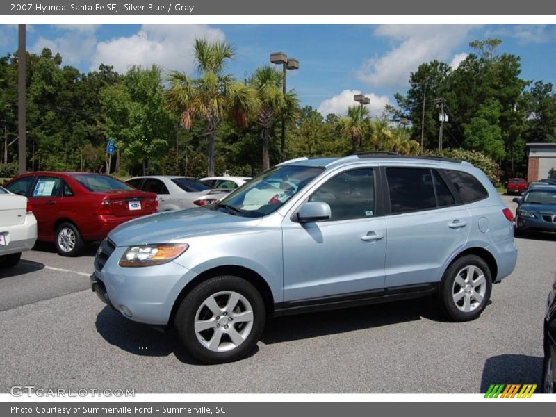 Silver Blue / Gray 2007 Hyundai Santa Fe SE