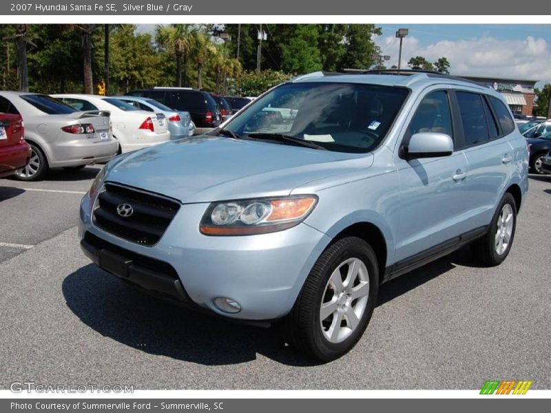 Silver Blue / Gray 2007 Hyundai Santa Fe SE