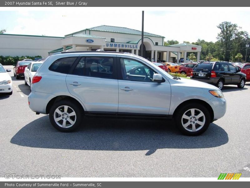 Silver Blue / Gray 2007 Hyundai Santa Fe SE