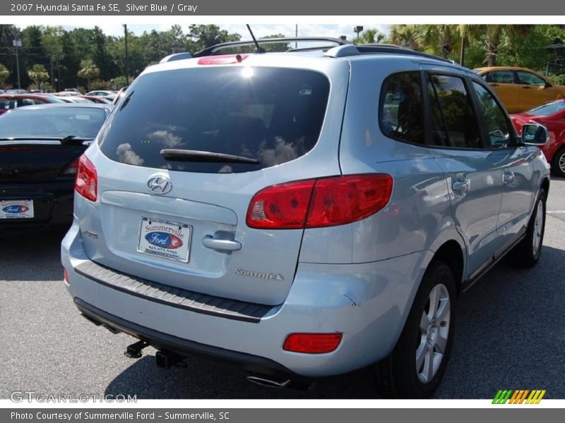 Silver Blue / Gray 2007 Hyundai Santa Fe SE