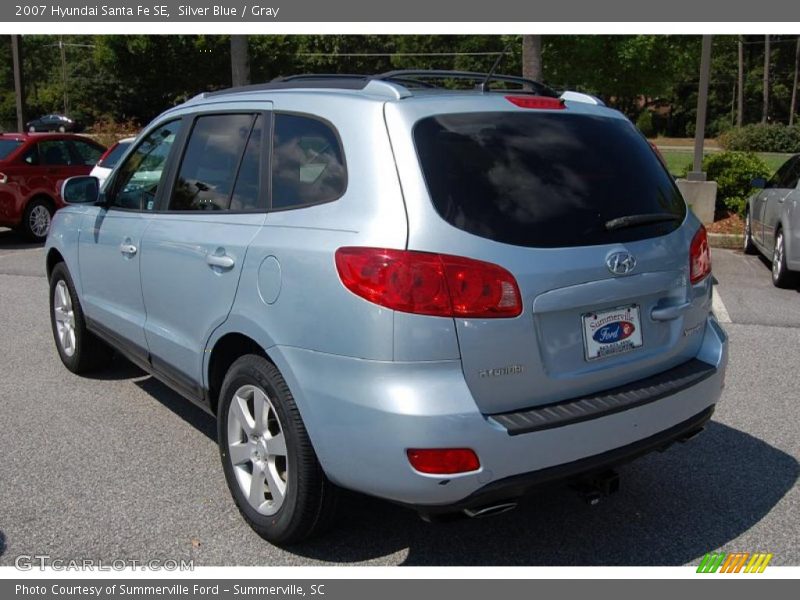 Silver Blue / Gray 2007 Hyundai Santa Fe SE