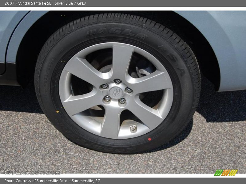 Silver Blue / Gray 2007 Hyundai Santa Fe SE