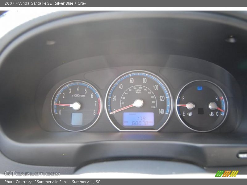 Silver Blue / Gray 2007 Hyundai Santa Fe SE