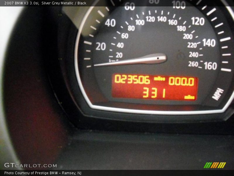 Silver Grey Metallic / Black 2007 BMW X3 3.0si