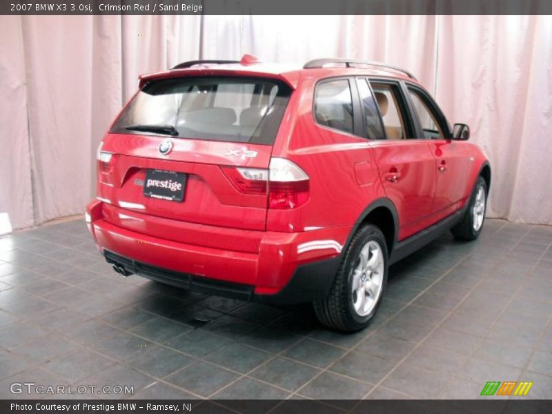 Crimson Red / Sand Beige 2007 BMW X3 3.0si