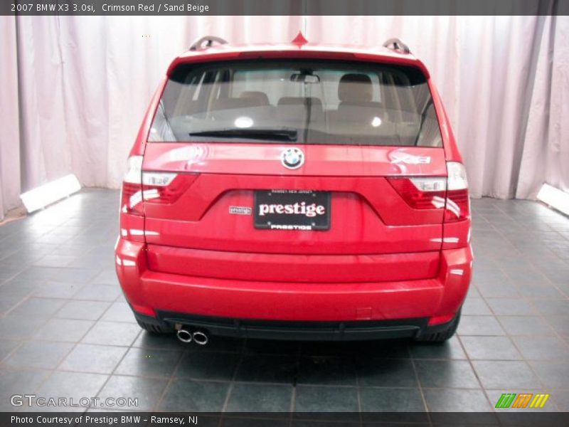 Crimson Red / Sand Beige 2007 BMW X3 3.0si