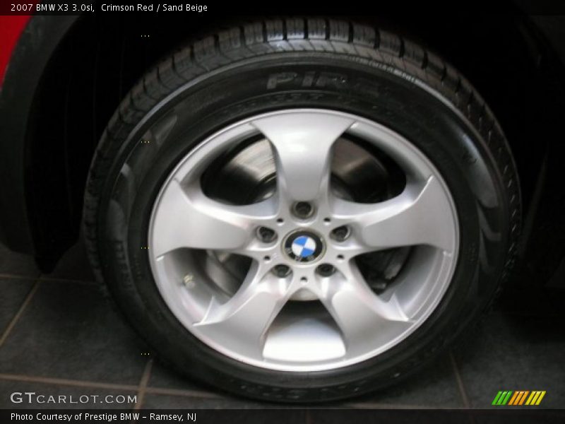 Crimson Red / Sand Beige 2007 BMW X3 3.0si