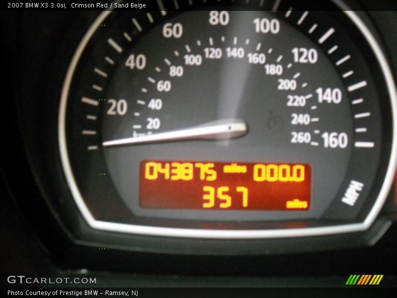 Crimson Red / Sand Beige 2007 BMW X3 3.0si