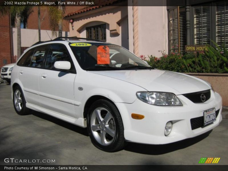 Pure White / Off Black 2002 Mazda Protege 5 Wagon