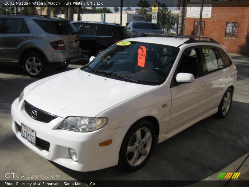 Pure White / Off Black 2002 Mazda Protege 5 Wagon