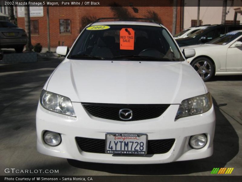 Pure White / Off Black 2002 Mazda Protege 5 Wagon