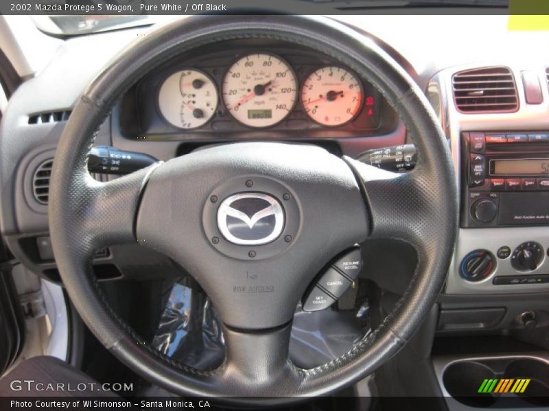 Pure White / Off Black 2002 Mazda Protege 5 Wagon