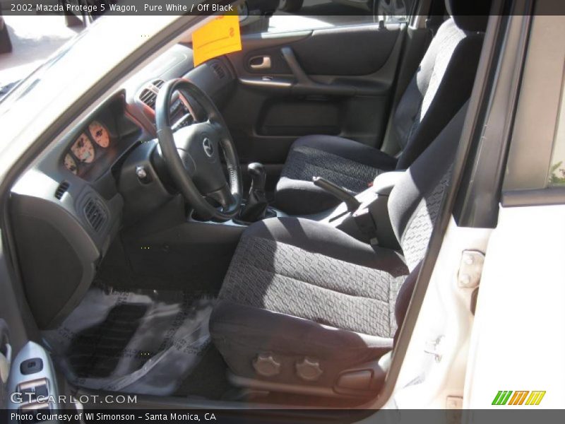 Pure White / Off Black 2002 Mazda Protege 5 Wagon