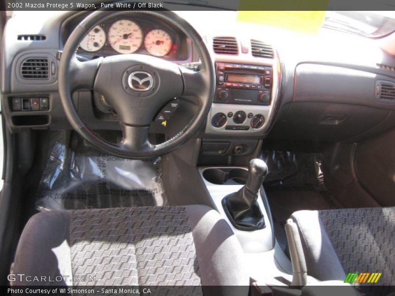 Pure White / Off Black 2002 Mazda Protege 5 Wagon