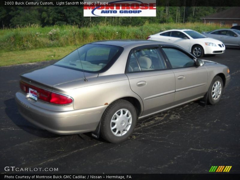 Light Sandrift Metallic / Taupe 2003 Buick Century Custom