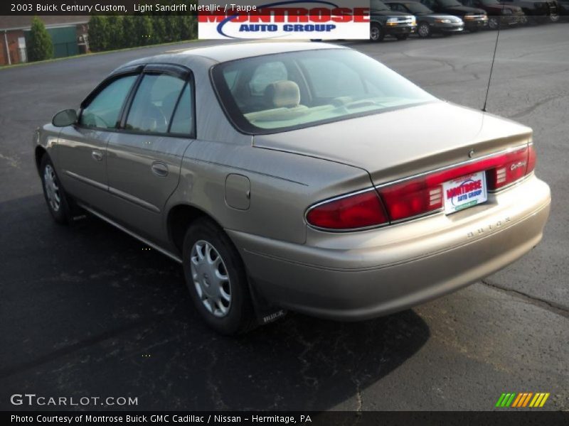 Light Sandrift Metallic / Taupe 2003 Buick Century Custom
