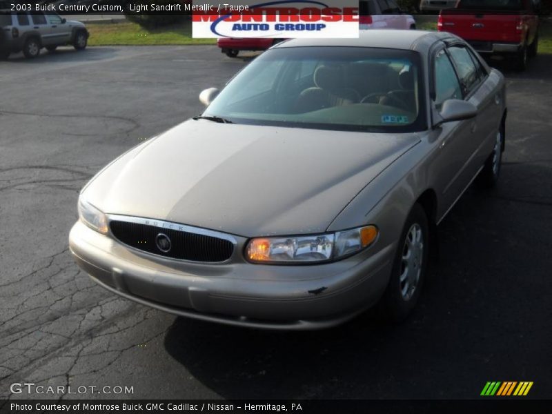 Light Sandrift Metallic / Taupe 2003 Buick Century Custom