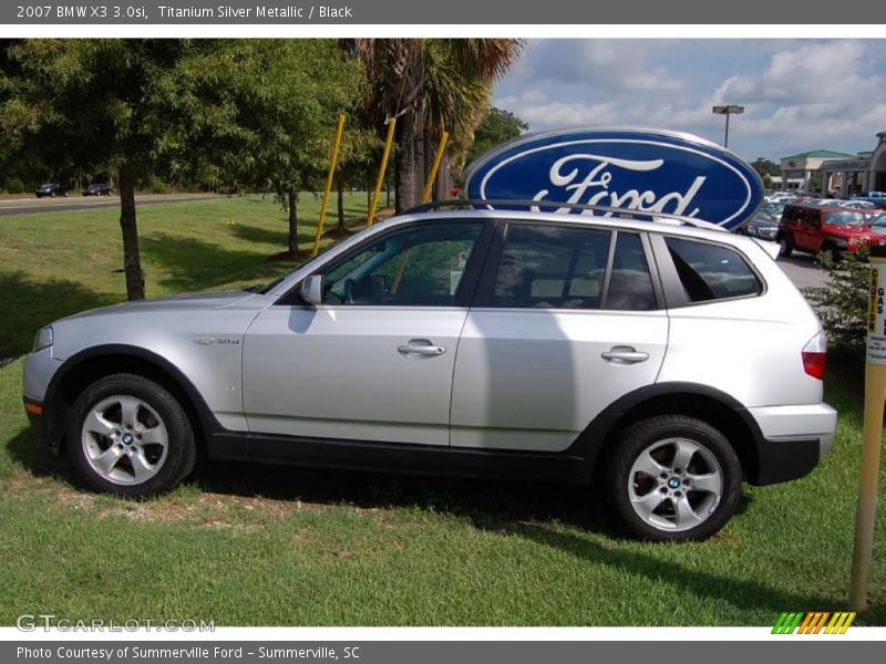 Titanium Silver Metallic / Black 2007 BMW X3 3.0si