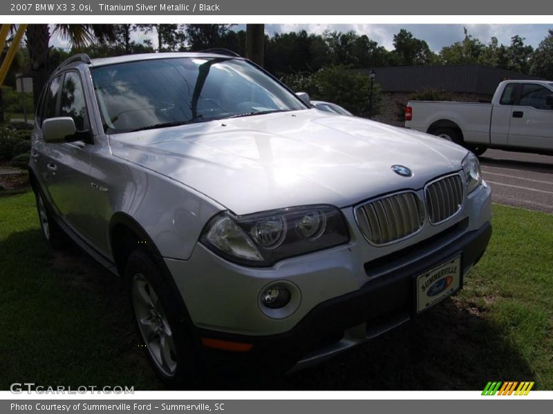 Titanium Silver Metallic / Black 2007 BMW X3 3.0si