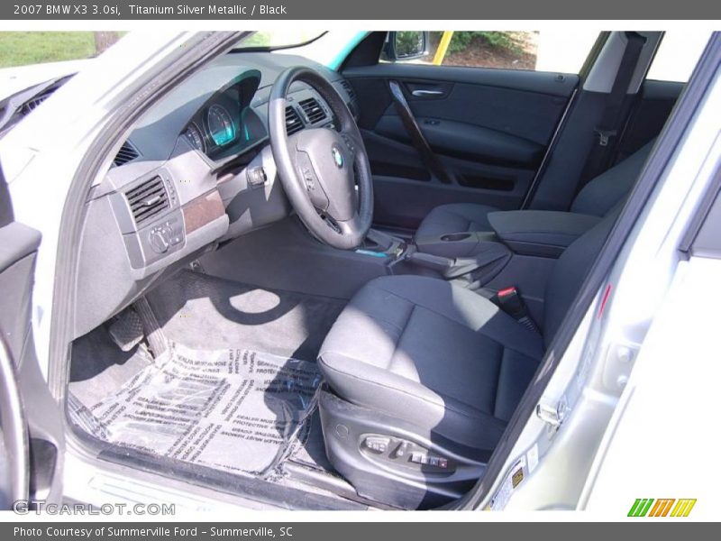 Titanium Silver Metallic / Black 2007 BMW X3 3.0si