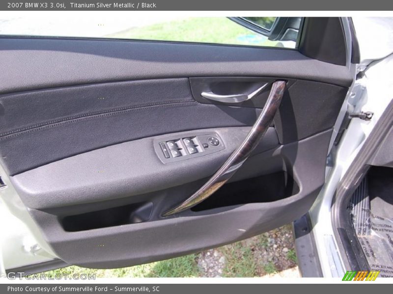Titanium Silver Metallic / Black 2007 BMW X3 3.0si