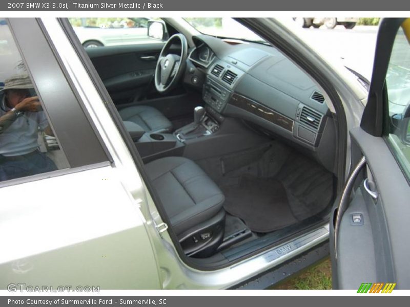 Titanium Silver Metallic / Black 2007 BMW X3 3.0si