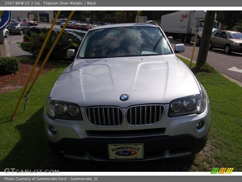 Titanium Silver Metallic / Black 2007 BMW X3 3.0si