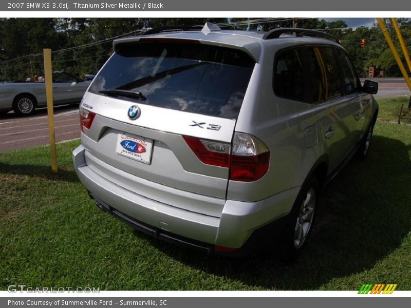 Titanium Silver Metallic / Black 2007 BMW X3 3.0si
