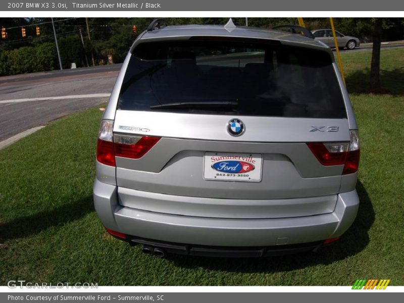 Titanium Silver Metallic / Black 2007 BMW X3 3.0si