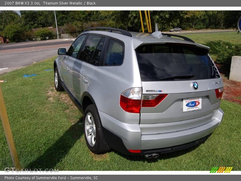 Titanium Silver Metallic / Black 2007 BMW X3 3.0si