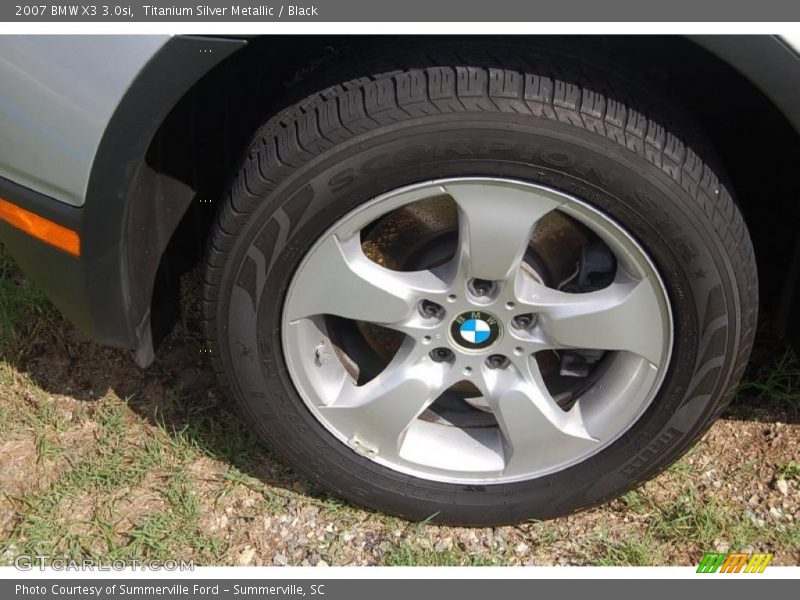 Titanium Silver Metallic / Black 2007 BMW X3 3.0si