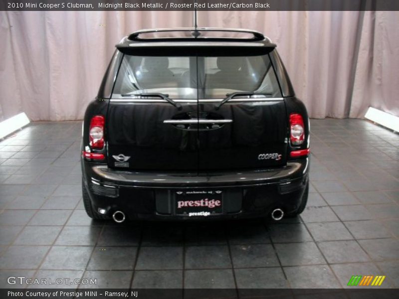 Midnight Black Metallic / Rooster Red Leather/Carbon Black 2010 Mini Cooper S Clubman
