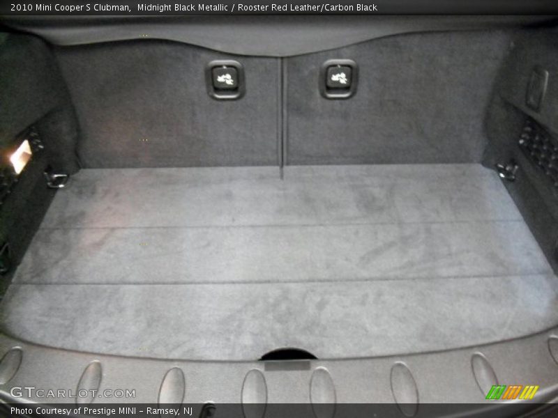 Midnight Black Metallic / Rooster Red Leather/Carbon Black 2010 Mini Cooper S Clubman