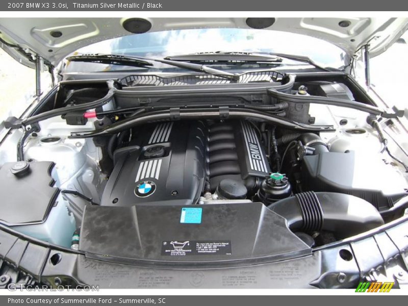 Titanium Silver Metallic / Black 2007 BMW X3 3.0si