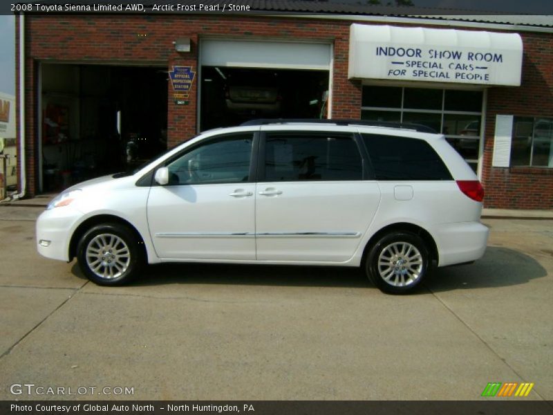Arctic Frost Pearl / Stone 2008 Toyota Sienna Limited AWD