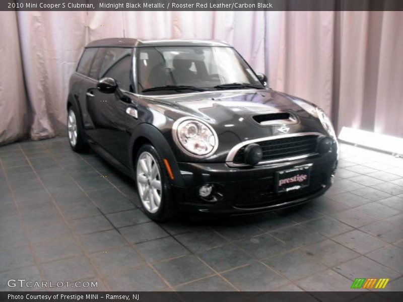 Midnight Black Metallic / Rooster Red Leather/Carbon Black 2010 Mini Cooper S Clubman