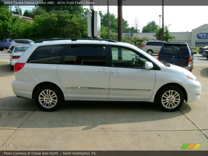 Arctic Frost Pearl / Stone 2008 Toyota Sienna Limited AWD
