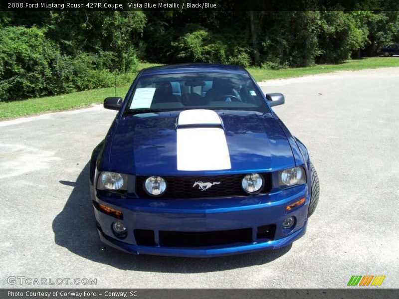 Vista Blue Metallic / Black/Blue 2008 Ford Mustang Roush 427R Coupe
