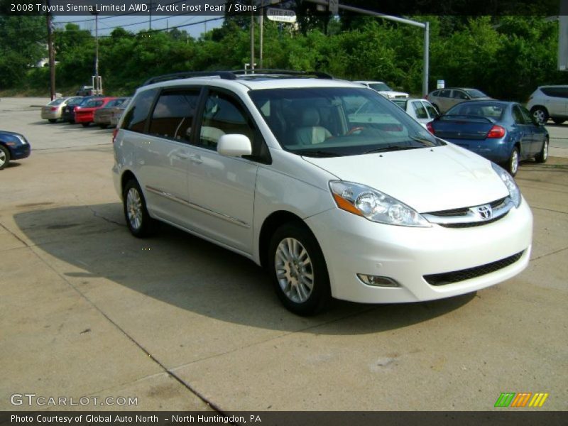 Arctic Frost Pearl / Stone 2008 Toyota Sienna Limited AWD