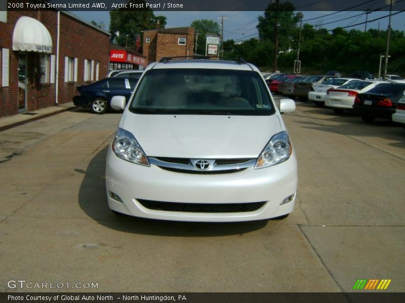 Arctic Frost Pearl / Stone 2008 Toyota Sienna Limited AWD