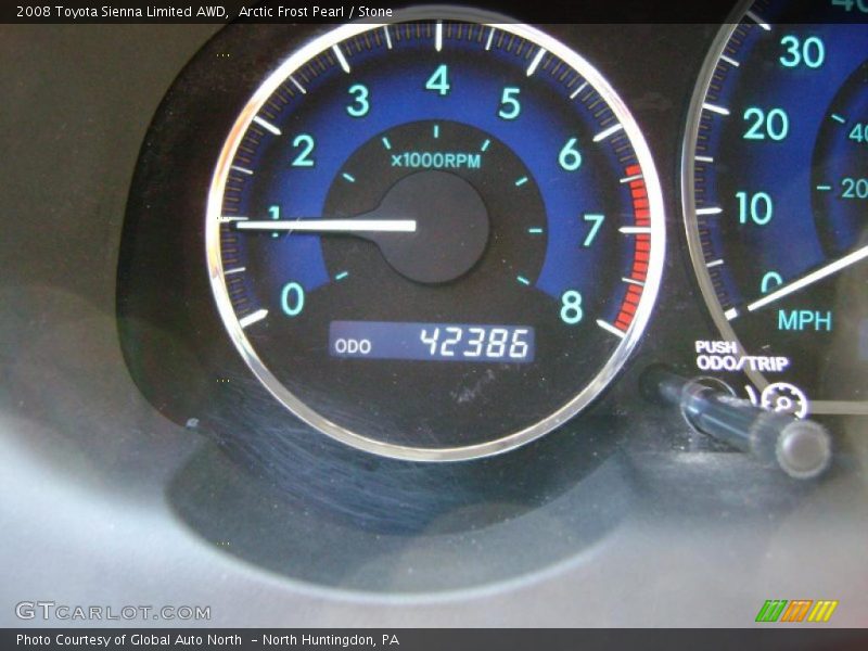 Arctic Frost Pearl / Stone 2008 Toyota Sienna Limited AWD
