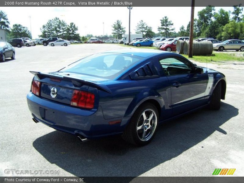 Vista Blue Metallic / Black/Blue 2008 Ford Mustang Roush 427R Coupe
