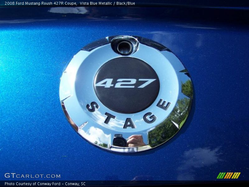 Vista Blue Metallic / Black/Blue 2008 Ford Mustang Roush 427R Coupe