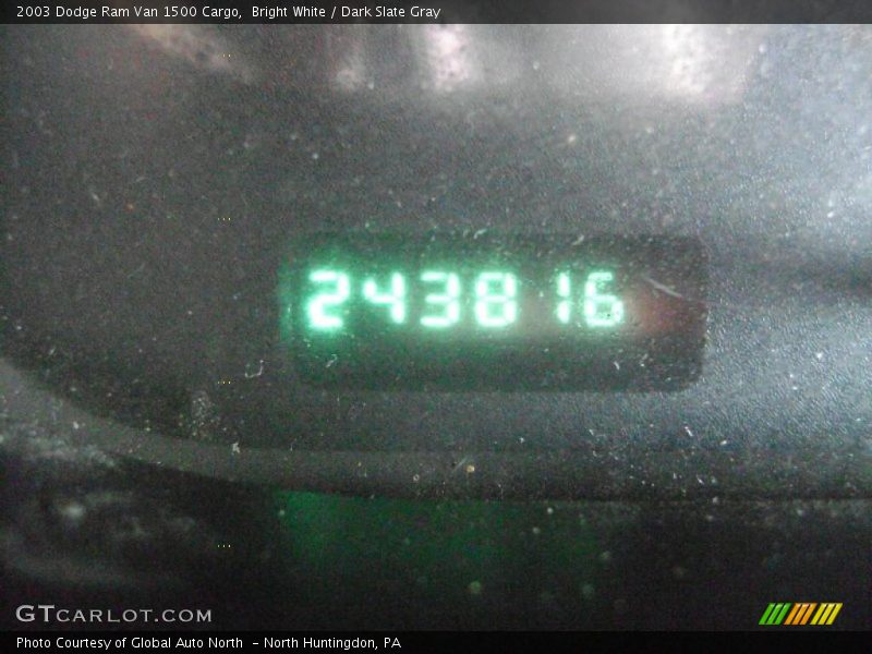 Bright White / Dark Slate Gray 2003 Dodge Ram Van 1500 Cargo