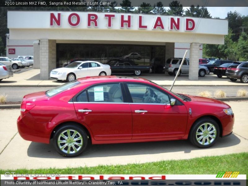 Sangria Red Metallic / Light Camel 2010 Lincoln MKZ FWD