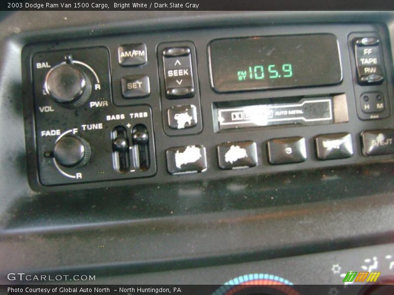 Bright White / Dark Slate Gray 2003 Dodge Ram Van 1500 Cargo